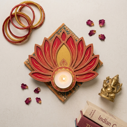 Tealight Holder Lotus Gift Set